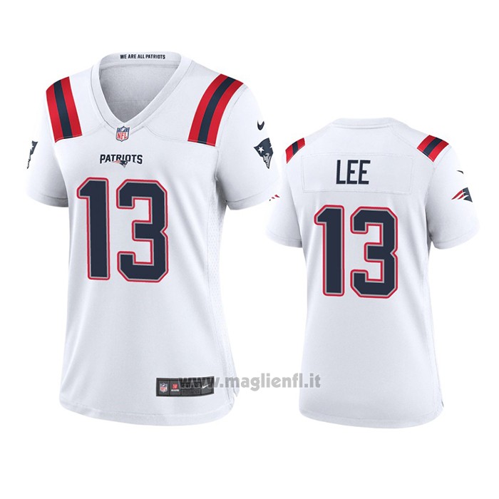 Maglia NFL Game Donna New England Patriots Marqise Lee Bianco